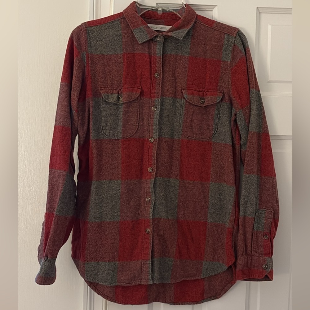 Woolrich Red and Gray Plaid Men’s Shirt